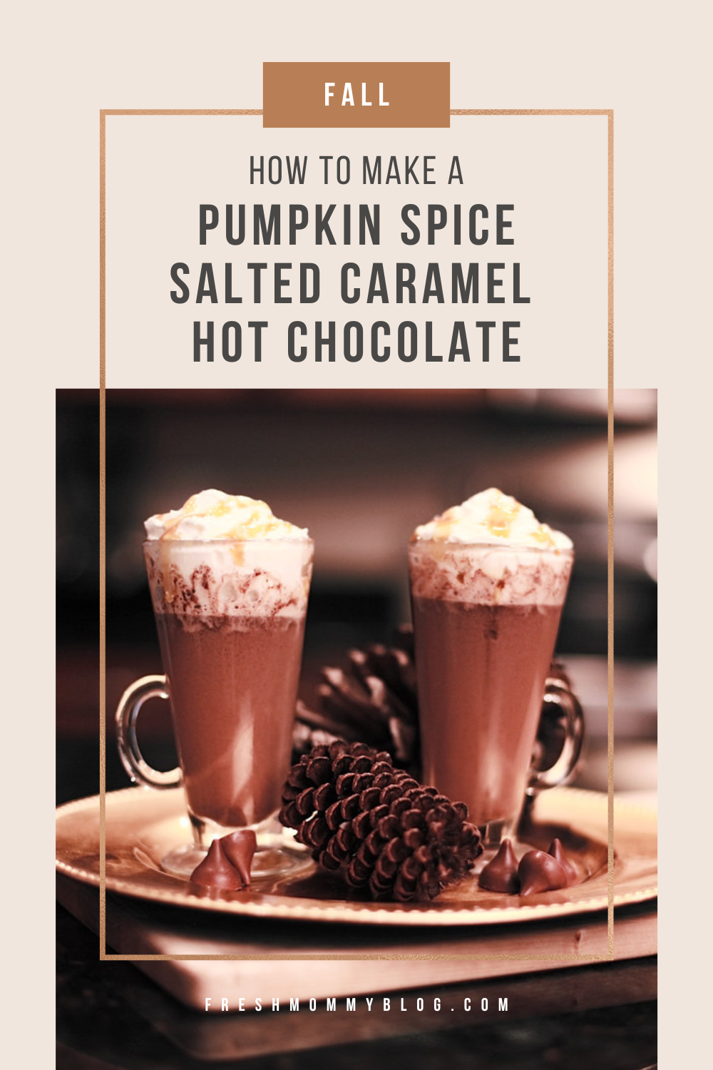 How to Make a Pumpkin Spice Salted Caramel Hot Chocolate. This fall dessert will be one you go back to again and again