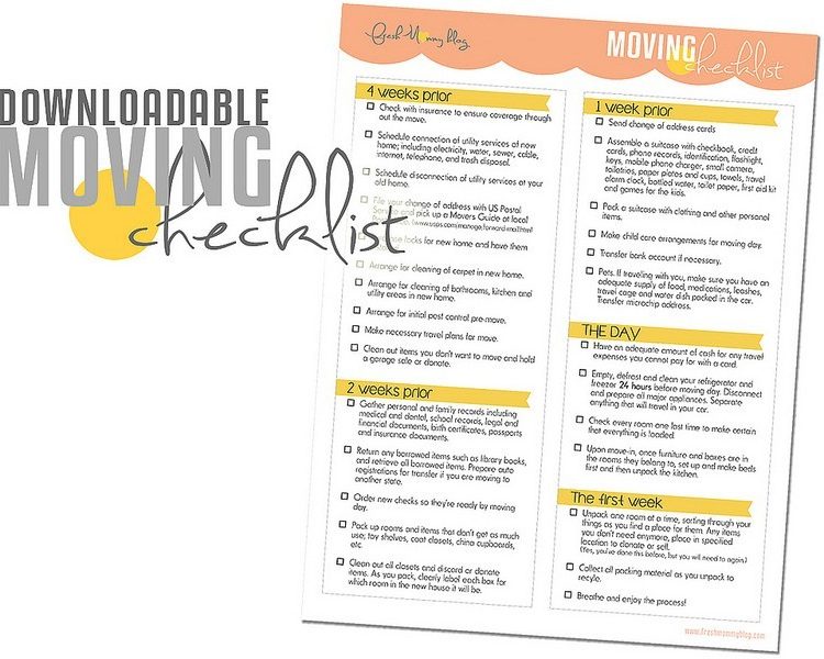 Moving Days (still) + a FREE Downloadable Moving Checklist