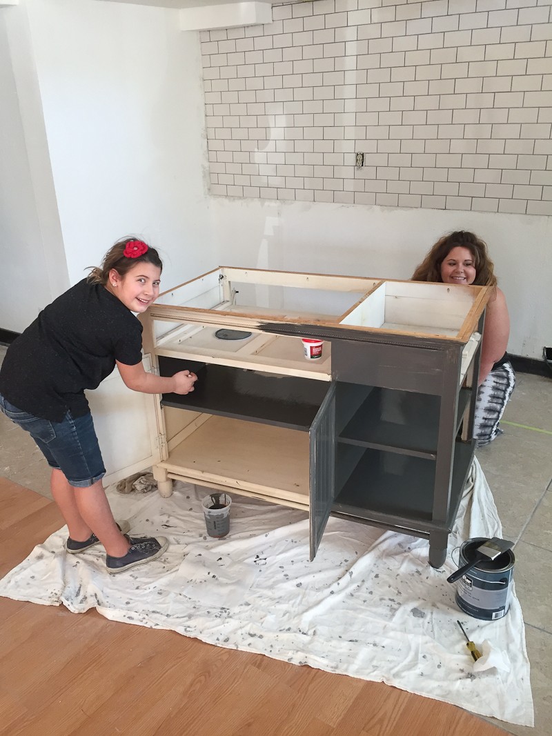 Before and After- A Modern Kitchen Island DIY Makeover on a Budget!