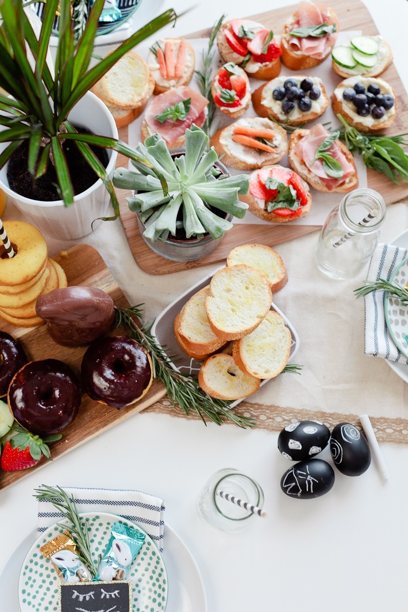 Simply Delicious Easter Crostini Brunch with donuts and Ghiradelli chocolate!-7