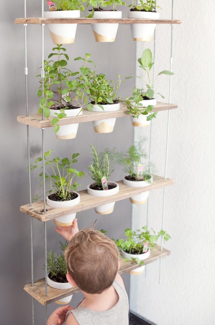 diy hanging herb garden tutorial | lifestyle | fresh mommy blog