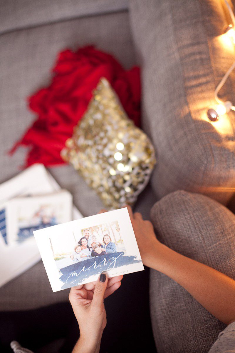 Blue Family Photo Christmas Cards 2016 from Minted