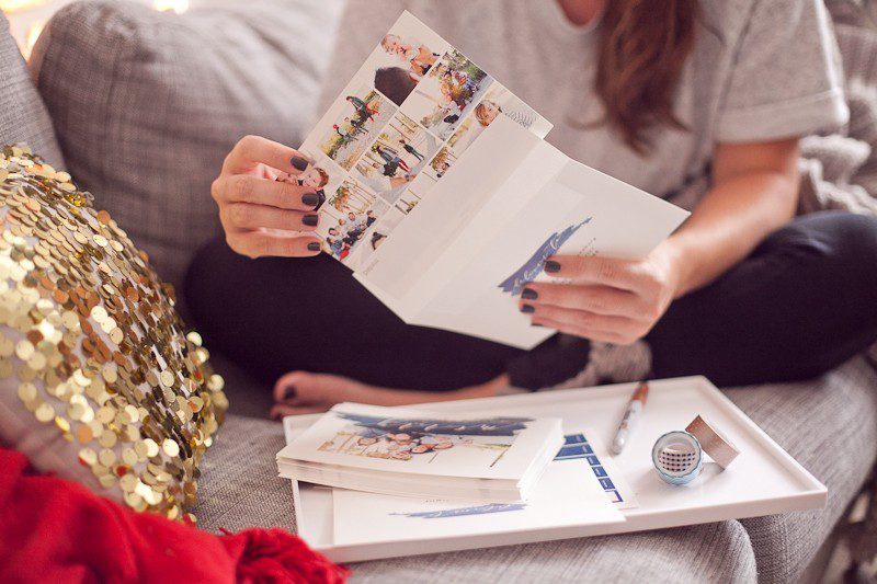 Blue Family Photo Christmas Card 2016 from Minted