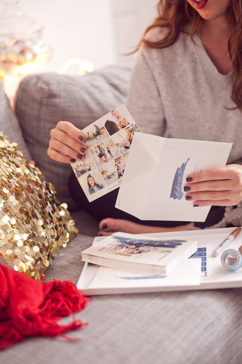 Blue Family Photo Christmas Card 2016 from Minted