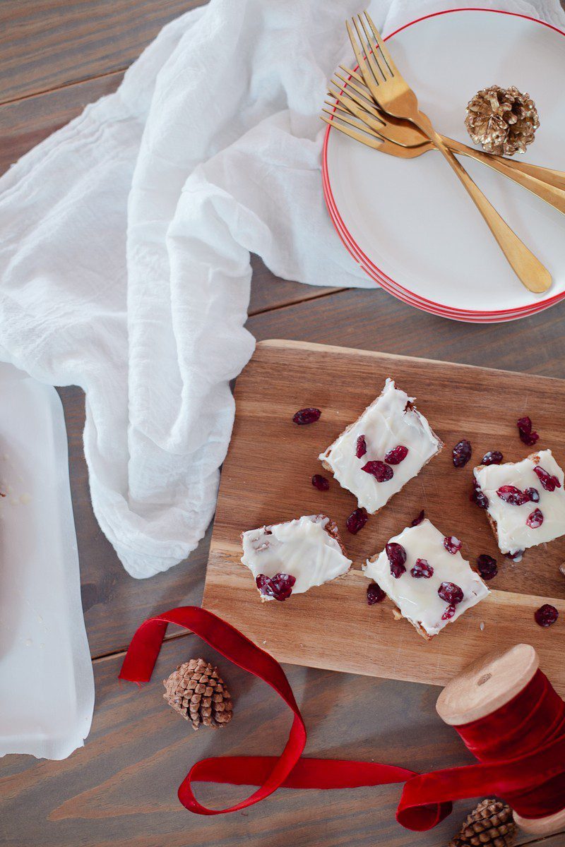If you're looking for a quick, fun and festive dessert to add to any home or party menu these Cranberry Bliss Blondies are a must for your go-to repertoire!