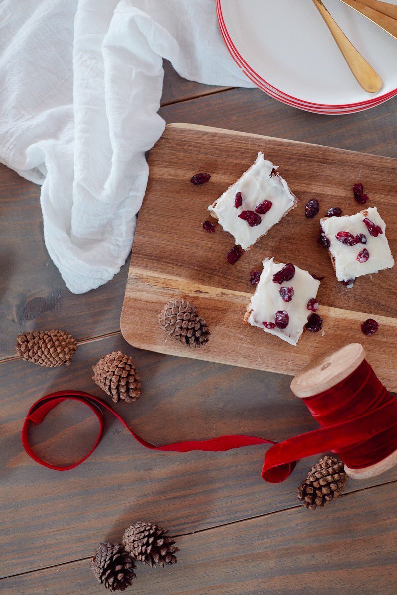 If you're looking for a quick, fun and festive dessert to add to any home or party menu these Cranberry Bliss Blondies are a must for your go-to repertoire!