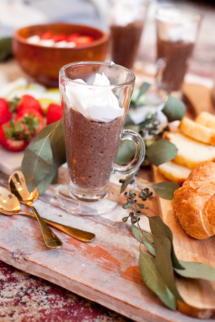 Indoor Picnic Brunch with a delicious Mocha Chia Pudding featured by top FL lifestyle blogger, Tabitha Blue of Fresh Mommy Blog