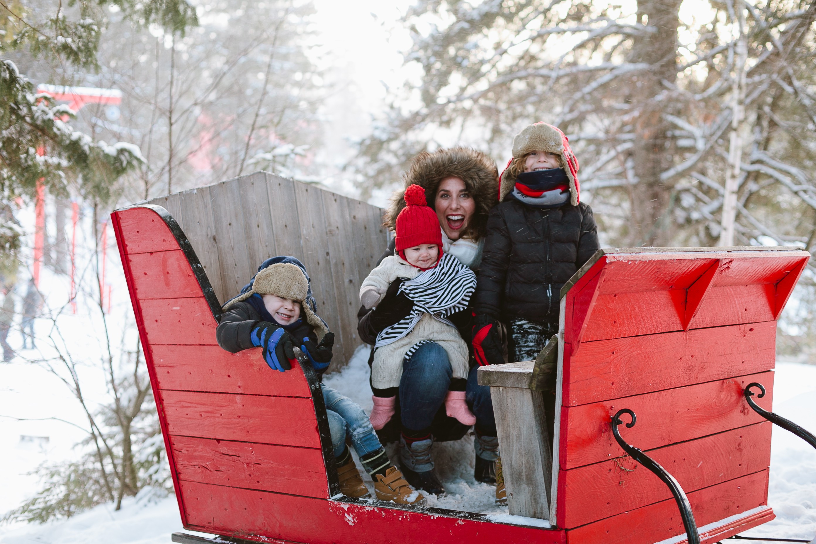 A Blue Winter Tour to Montreal and the snowy mountains and Village du Père Noël! Family travel tips. 