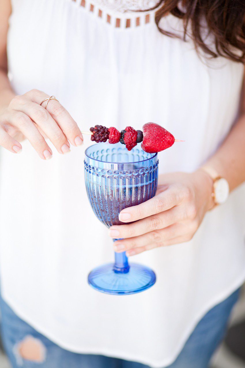 Sparkling Party Punch. Make it two ways... a sparkling red berry punch or sparkling limeade for the perfect summer party drink. Top with frozen berries for a festive touch... Memorial Day, July 4th, red white and blue drinks!