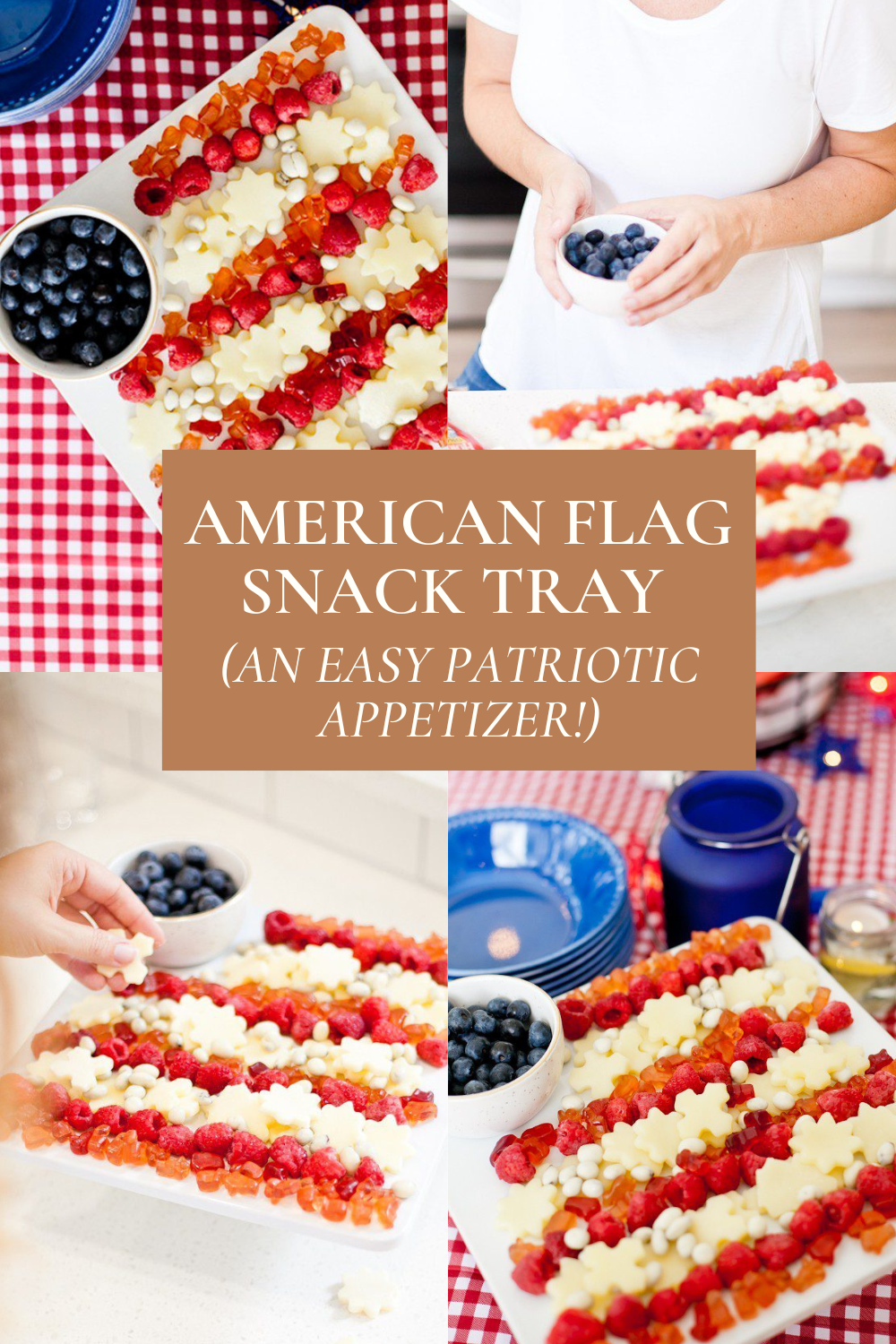 American Flag Snack Tray (Easy Patriotic Appetizer!)
This patriotic flag snack tray is the easiest, most festive appetizer for your 4th of July party — made with fresh fruit, cheese, and a few simple ingredients. Kids love it!