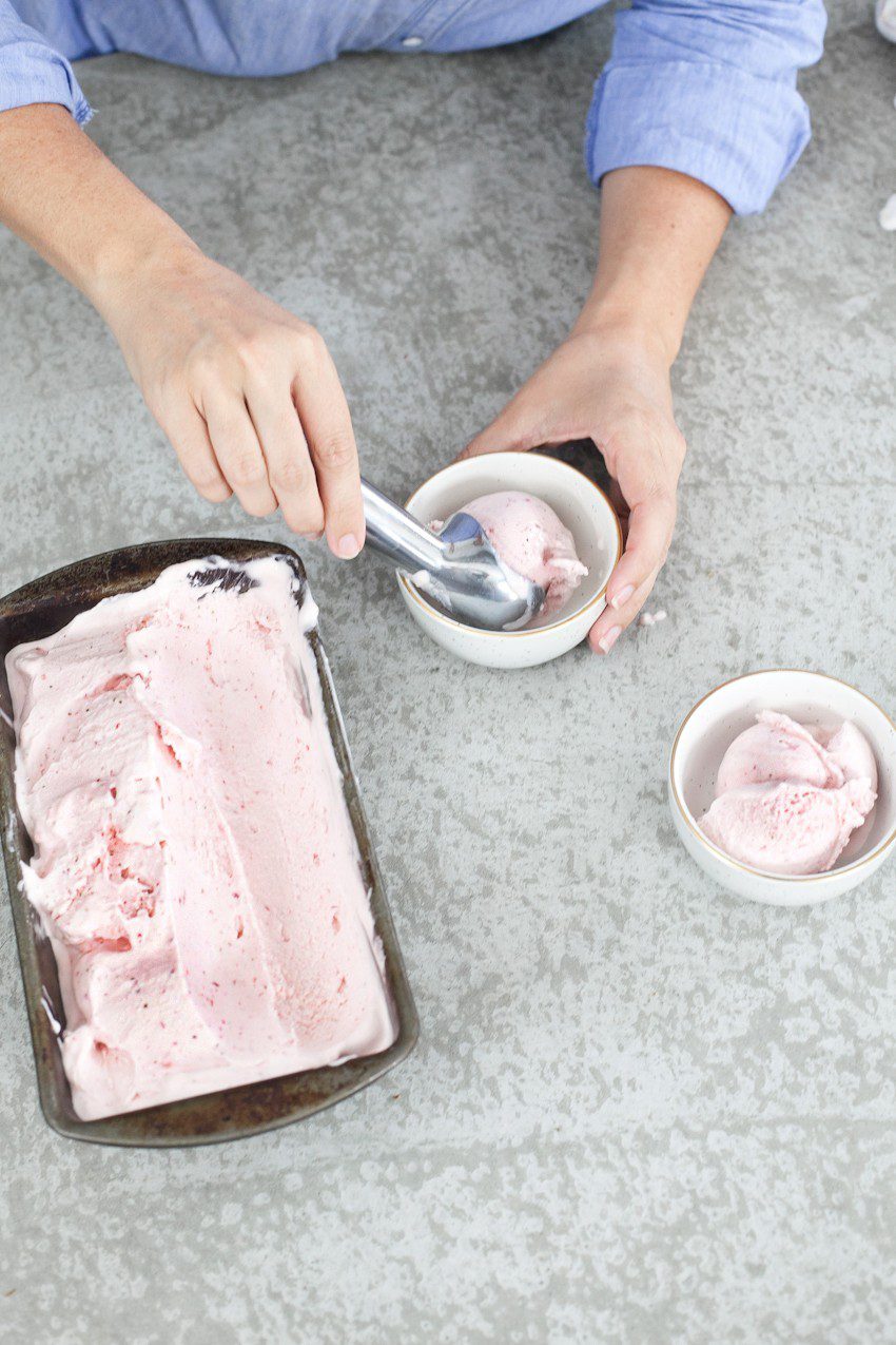 The best homemade strawberry ice cream recipe!!! The best I've ever had, I was shocked at how easy this ice cream recipe was to make and how creamy it turned out.