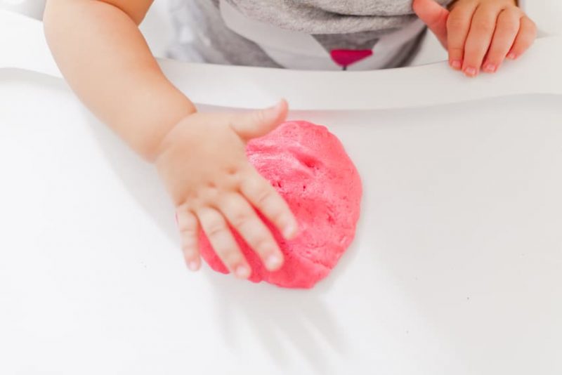 Colorful rainbow play dough that we turn into deliciously fruity cookies! It's a recipe and activity in one!