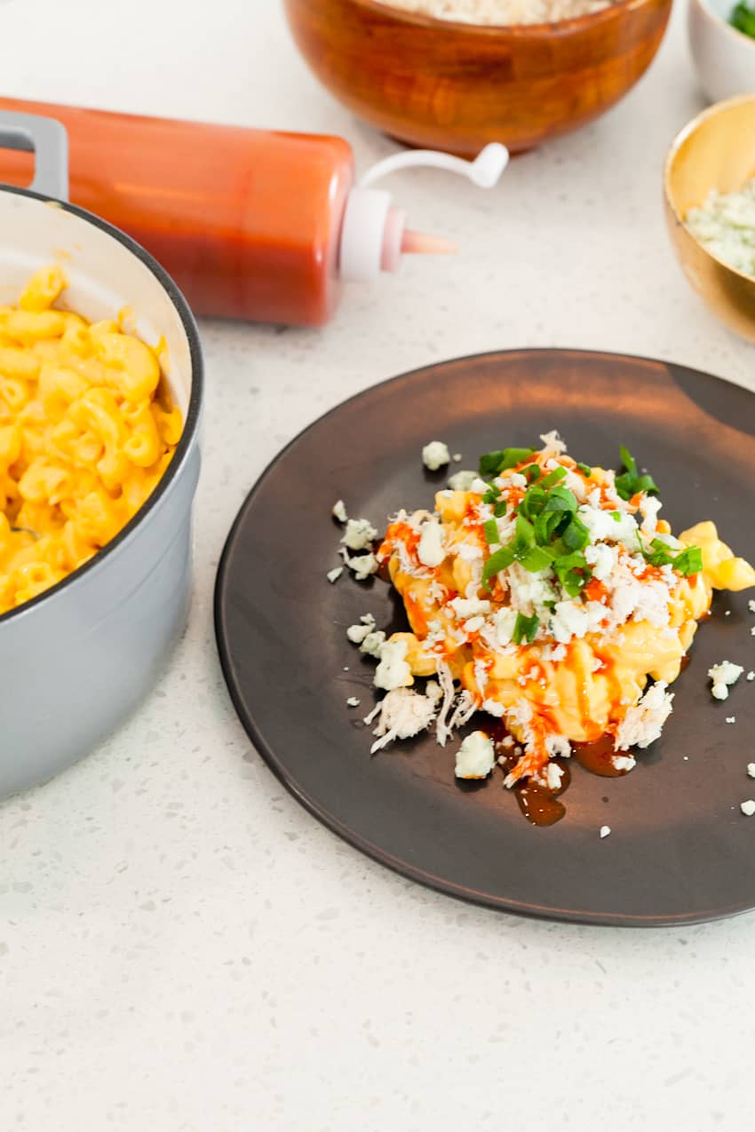 Laid Back Entertaining With a Mashed Potato and Mac and Cheese Bar. Buffalo chicken mac and cheese, pulled pork mashed potatoes and so much more.
