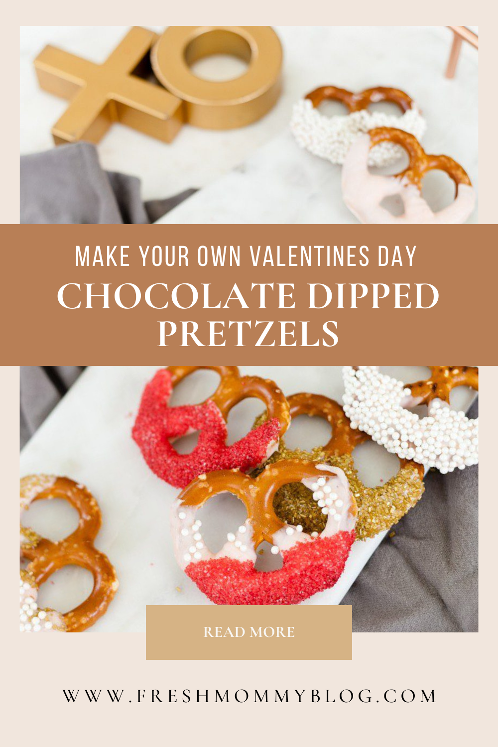 Make Your Own Valentines Day Chocolate Dipped Pretzels the perfect DIY gift for the ones you love.