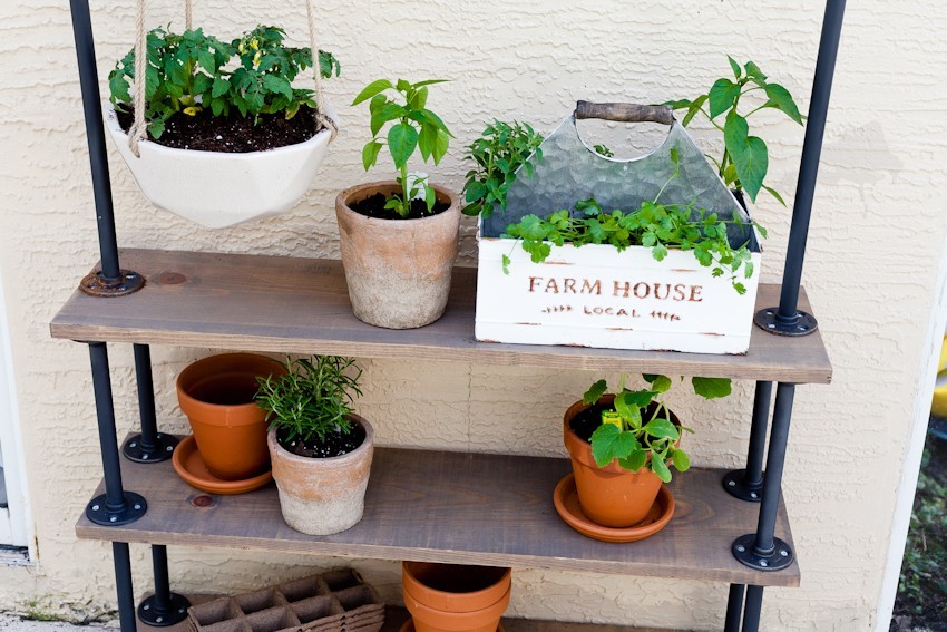 Make Your Own DIY Rolling Garden and Plant Shelf by popular South Florida lifestyle blogger Fresh Mommy Blog