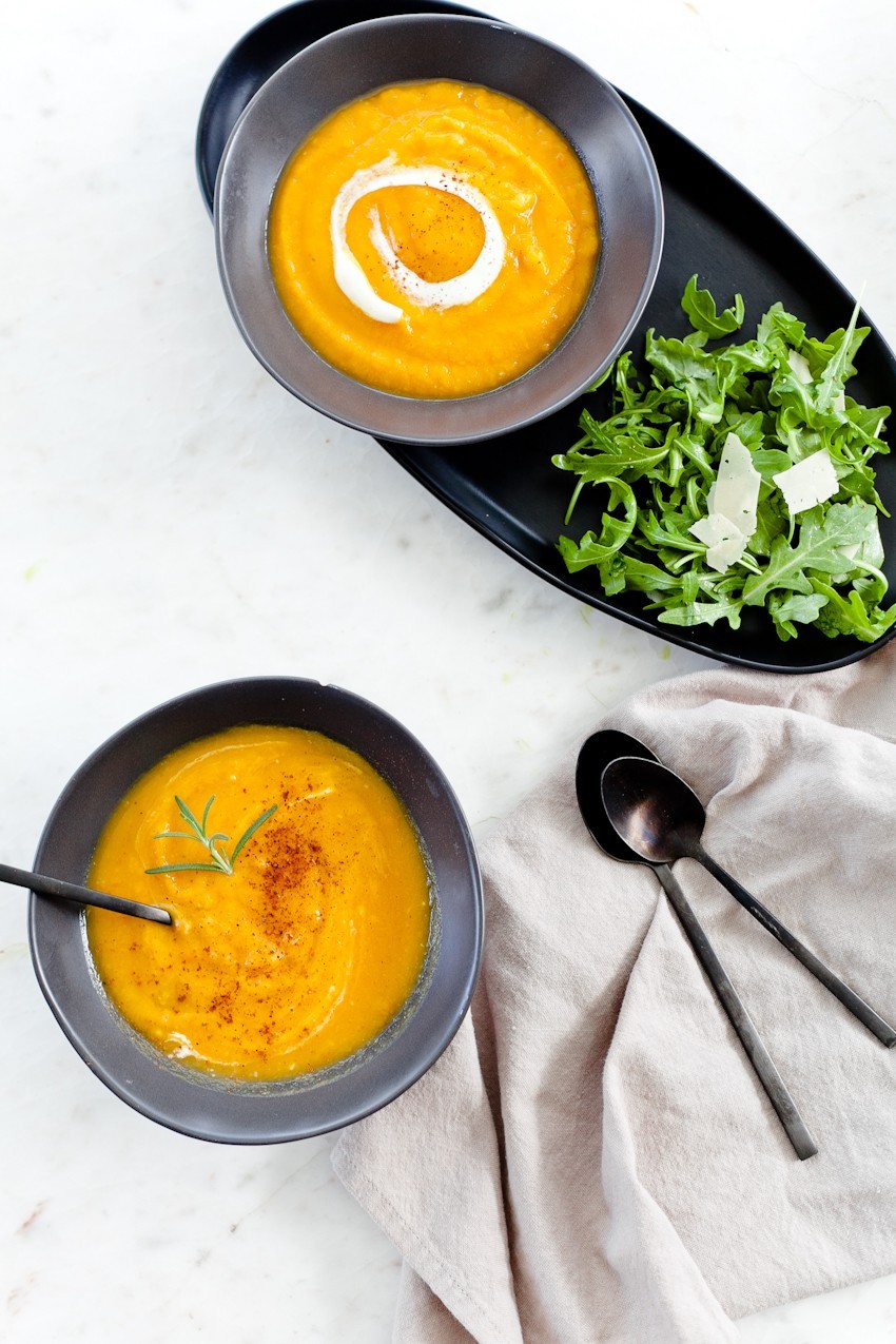 This delicious and creamy butternut squash soup recipe is full of great flavor, both sweet and savory, quick and simple to prepare, and extra-easy clean up since it's cooked in just one pot! One of the quickest ways to get butternut squash soup on the table and great for a dairy-free, vegan, gluten free meal. - Creamy Vegan Butternut Squash Soup by popular South Florida lifestyle blogger Fresh Mommy Blog