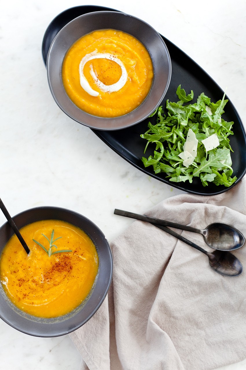 This delicious and creamy butternut squash soup recipe is full of great flavor, both sweet and savory, quick and simple to prepare, and extra-easy clean up since it's cooked in just one pot! One of the quickest ways to get butternut squash soup on the table and great for a dairy-free, vegan, gluten free meal. - Creamy Vegan Butternut Squash Soup by popular South Florida lifestyle blogger Fresh Mommy Blog
