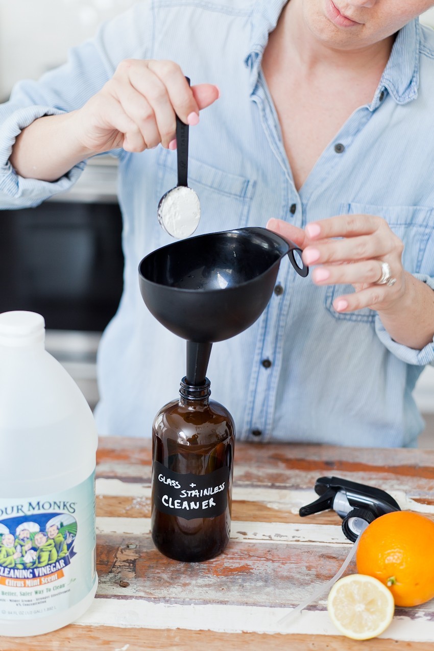 DIY Glass Cleaner & Stainless Steel Cleaner with Essential Oils by popular South Florida lifestyle blogger Fresh Mommy Blog