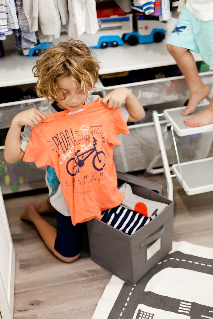 Kids Closet Organization Tips by popular Florida mom blogger Tabitha Blue of Fresh Mommy Blog