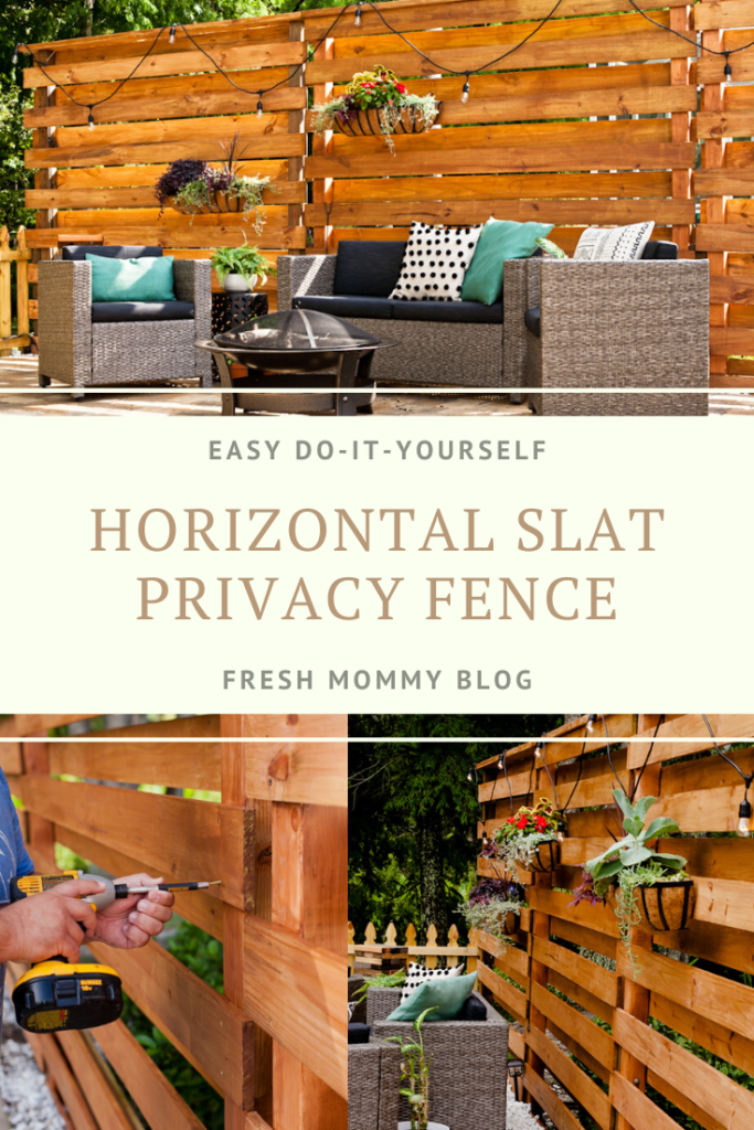 Stunning DIY Horizontal Slat Fence | Lifestyle | Fresh Mommy Blog