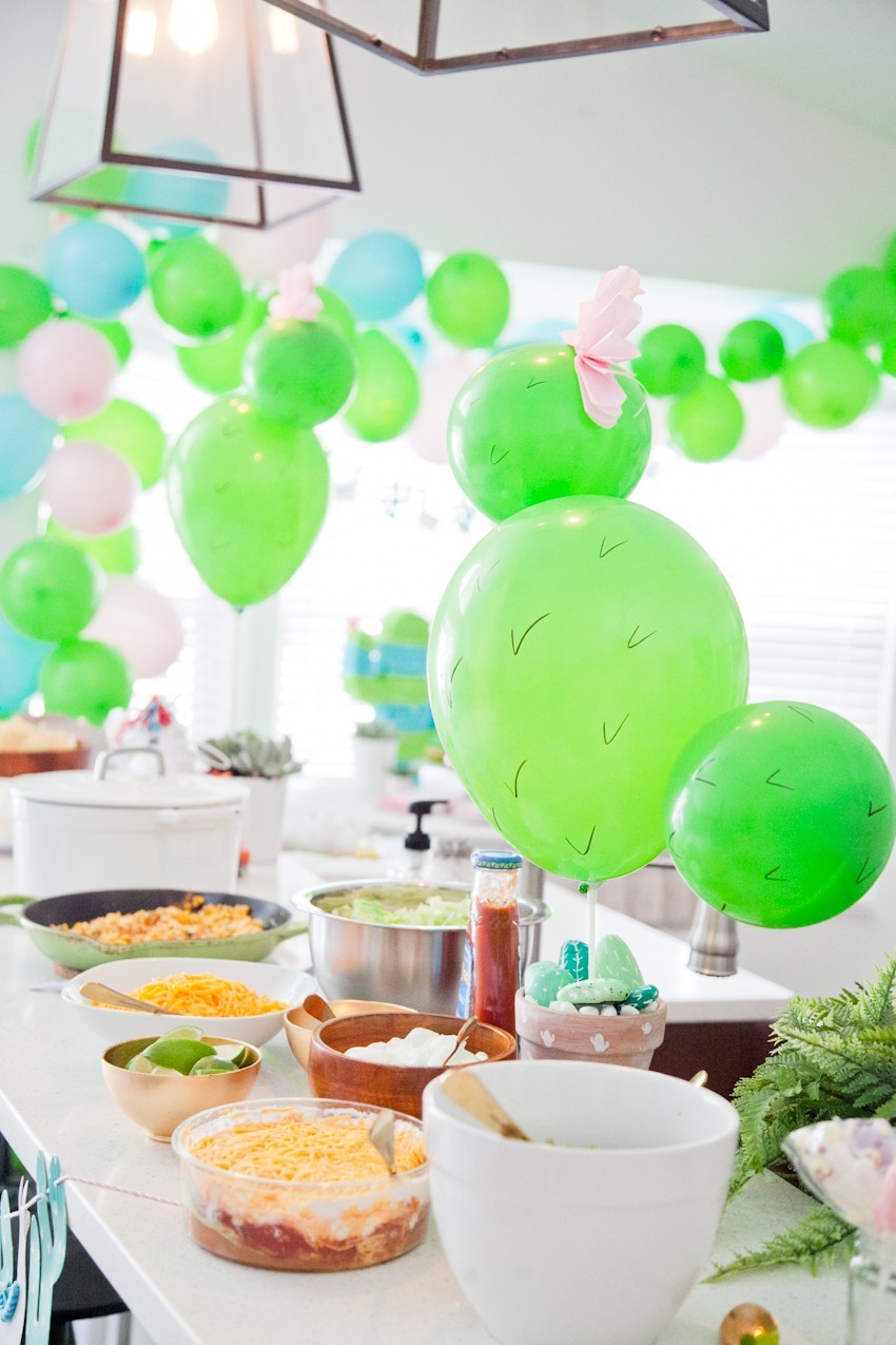 A Taco TWOsday Birthday Fiesta: Super Fun Taco Party Ideas with Cactus and Llama, Succulent Cupcakes, Balloon Garland and More featured by popular Florida lifestyle blogger, Tabitha Blue of Fresh Mommy Blog