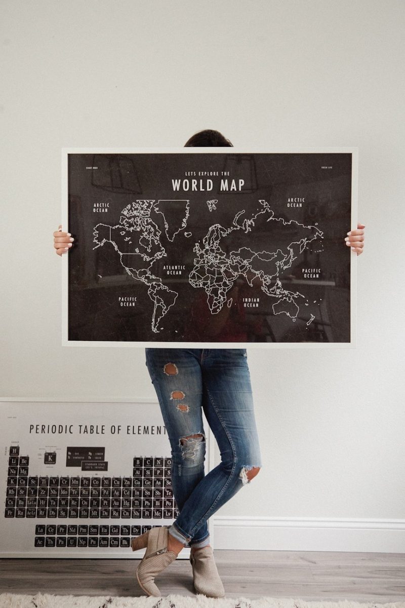World Map School Room Art Print Download