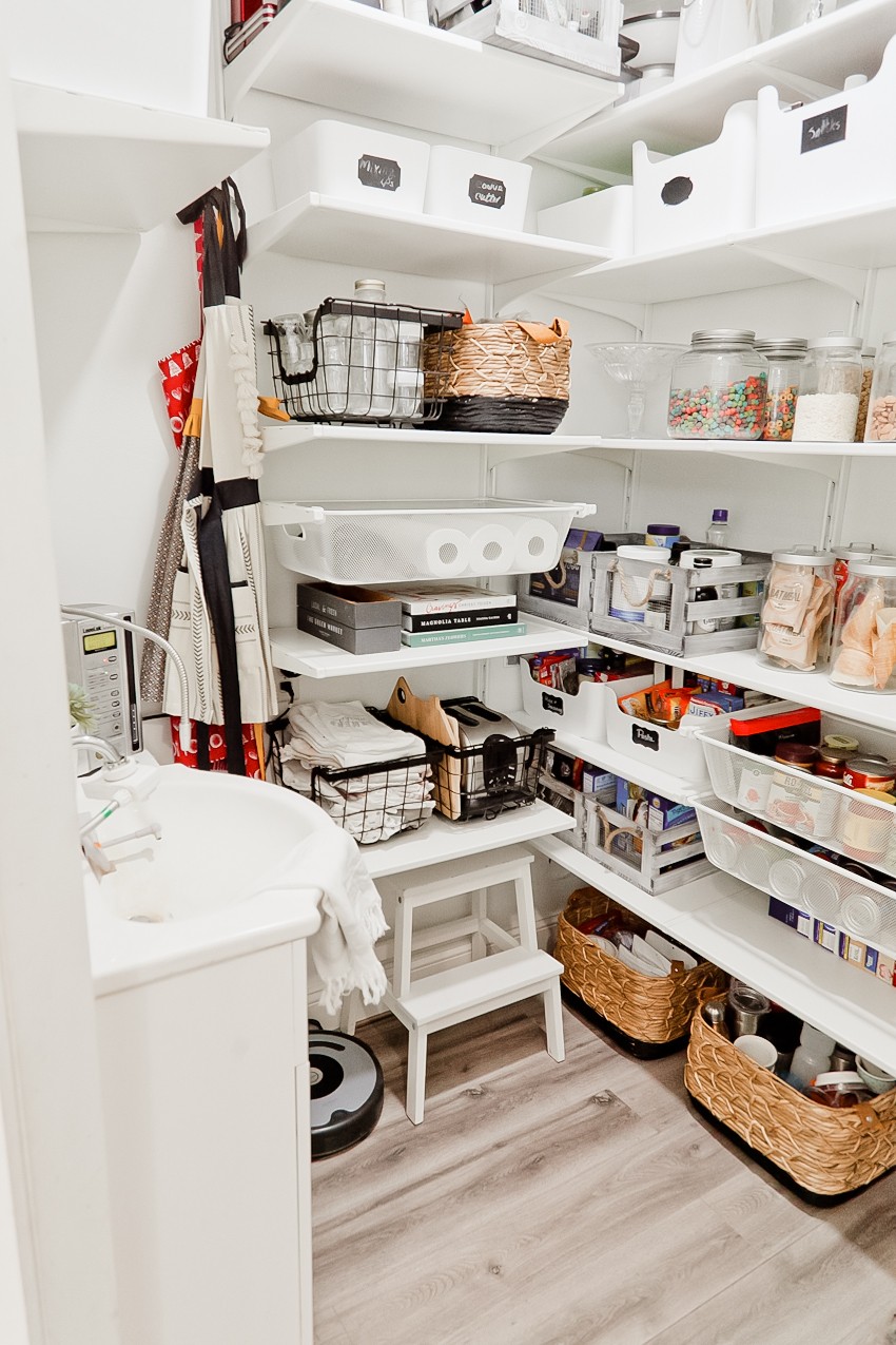 3 Essential Pantry Organization Tips + Laundry Room to Walk-In Pantry Makeover featured by popular Florida lifestyle blogger, Tabitha Blue of Fresh Mommy Blog. 