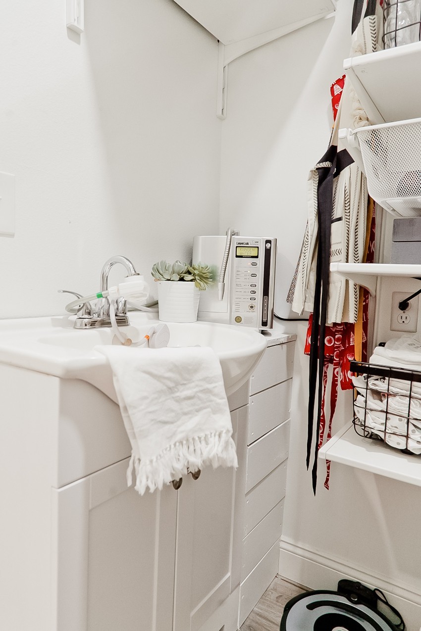 3 Essential Pantry Organization Tips + Laundry Room to Walk-In Pantry Makeover featured by popular Florida lifestyle blogger, Tabitha Blue of Fresh Mommy Blog. 