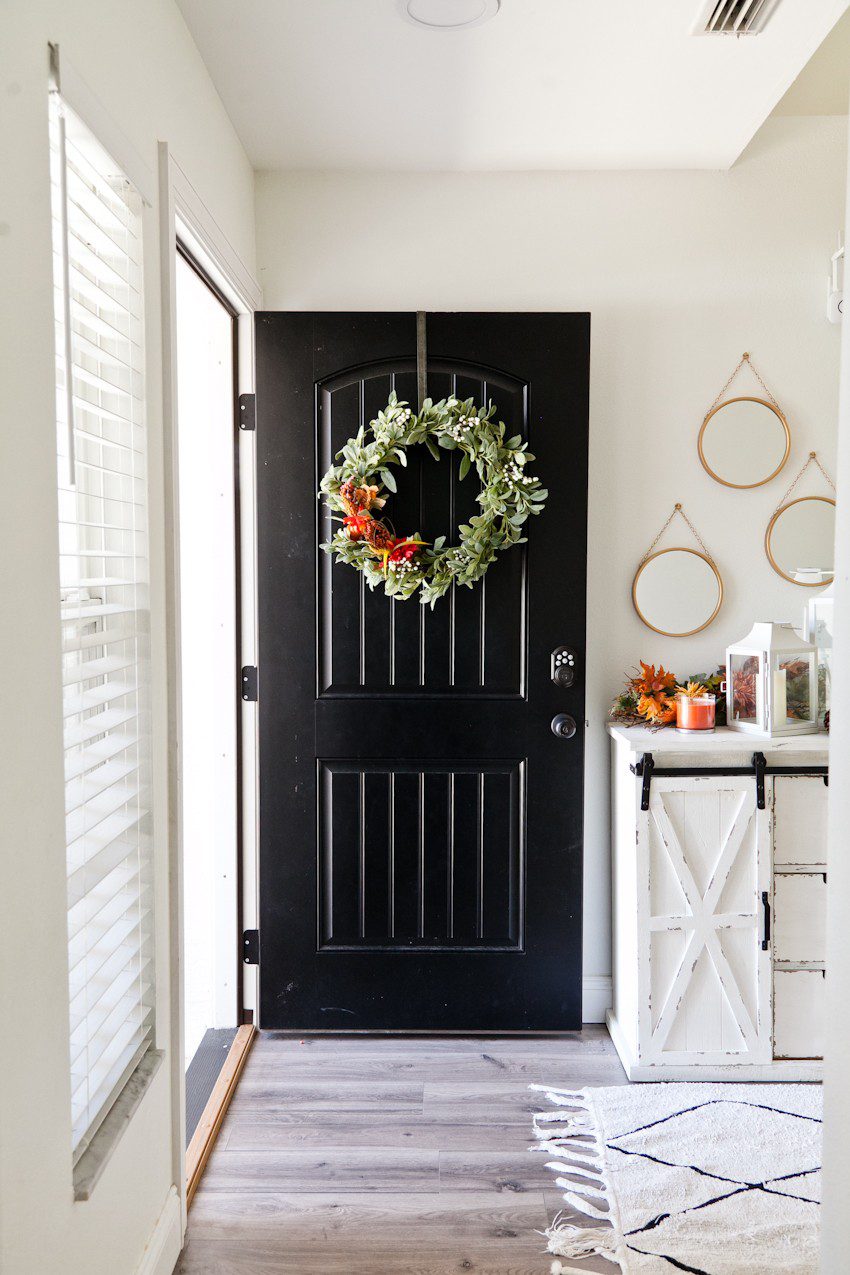 Hello Fall! Easy Front Porch Ideas and Decor Hacks For Your Autumn Front Door That Will Take You Through All Seasons. Entryway decor tips from popular Florida lifestyle blogger Tabitha Blue of Fresh Mommy Blog.