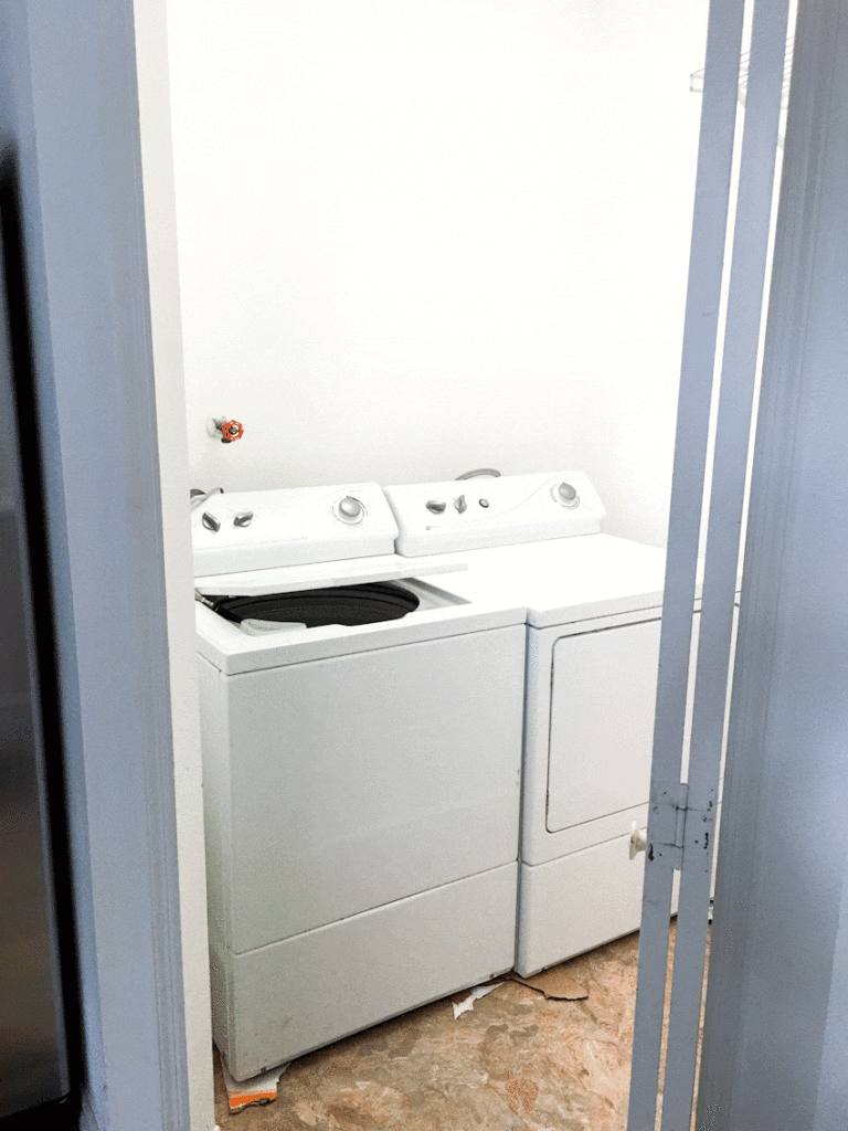 Home Improvement Projects featured by top US home improvement blog Fresh Mommy Blog; Image of a laundry room.