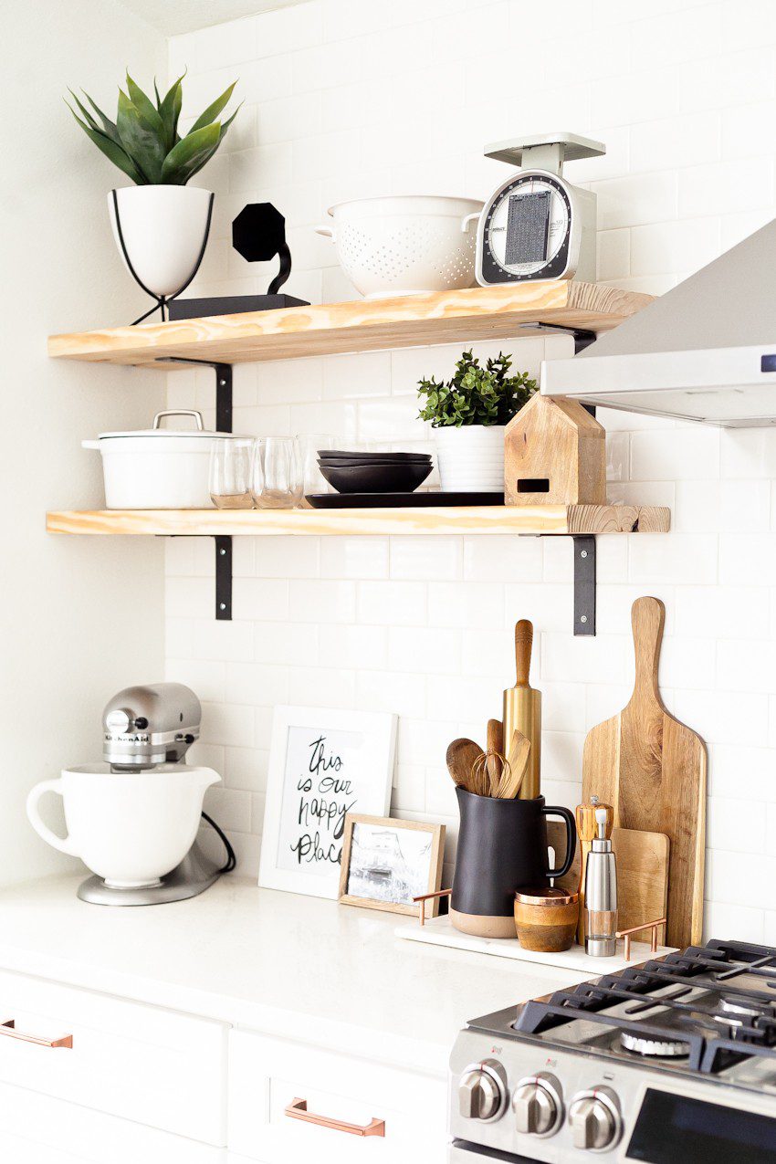 Kitchen Open Shelves tips featured by top US DIY blog, Fresh Mommy Blog