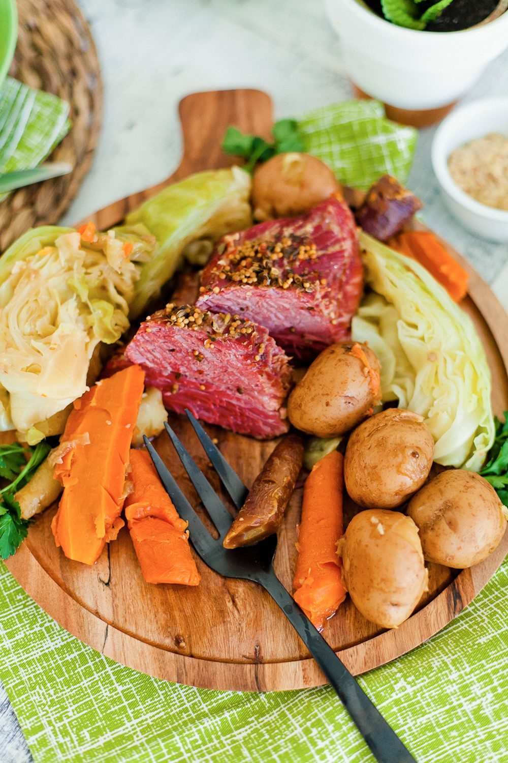 Instant Pot Corned Beef and Cabbage Recipe featured by top US food blog Fresh Mommy Blog