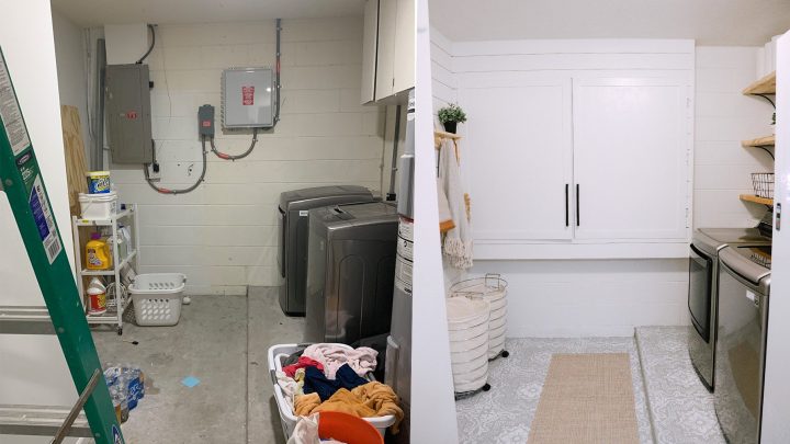 How We Designed a Family Friendly Laundry Room in our Garage - The Reveal!