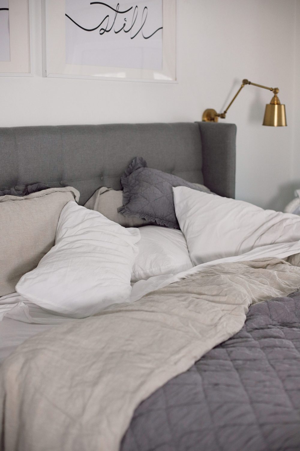 how to Make your Bed Comfortable Like a Hotel in 7 Easy Steps, a tutorial featured by top Florida lifestyle blog, Fresh Mommy Blog. | Best Bedding by popular Florida life and style blog, Fresh Mommy: image of an unmade comfortable bed.