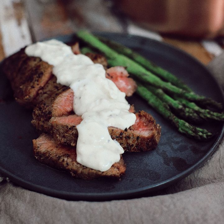 Pan-Seared Steak with Gorgonzola Sauce