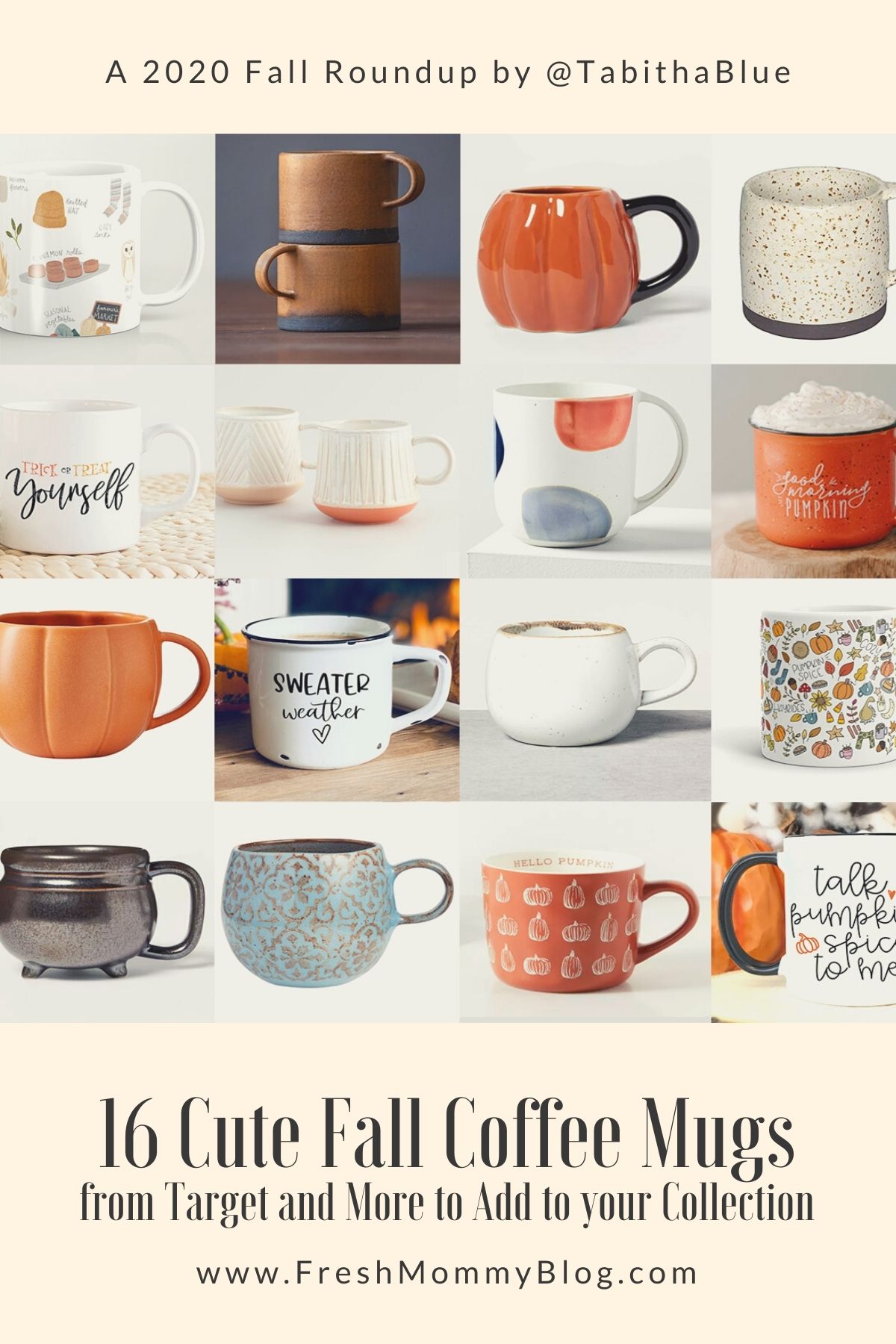 16 Cute Fall Coffee Mugs from Target and More to Add to your Collection from Tabitha Blue of Fresh Mommy Blog