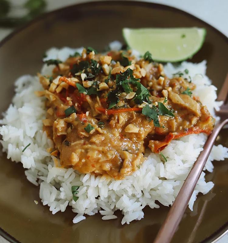 Thai Chicken with Peanut Sauce Slow Cooker recipe