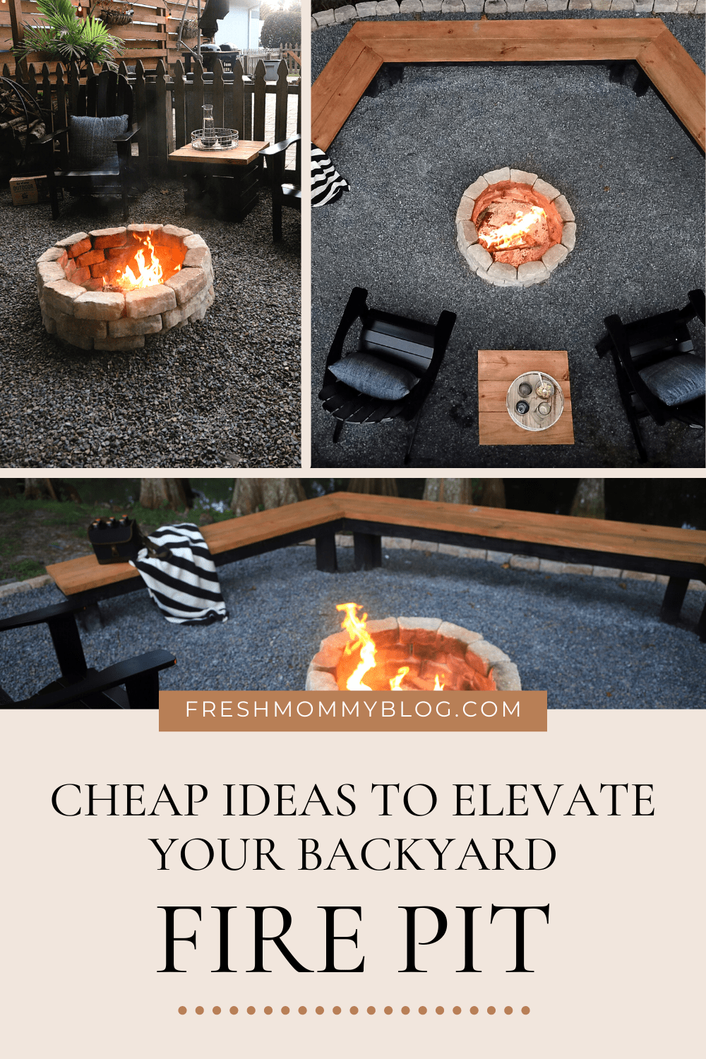 DIY Backyard Fire Pit Ideas to Elevate Your Space on the Cheap by top US home blogger, Fresh Mommy Blog
