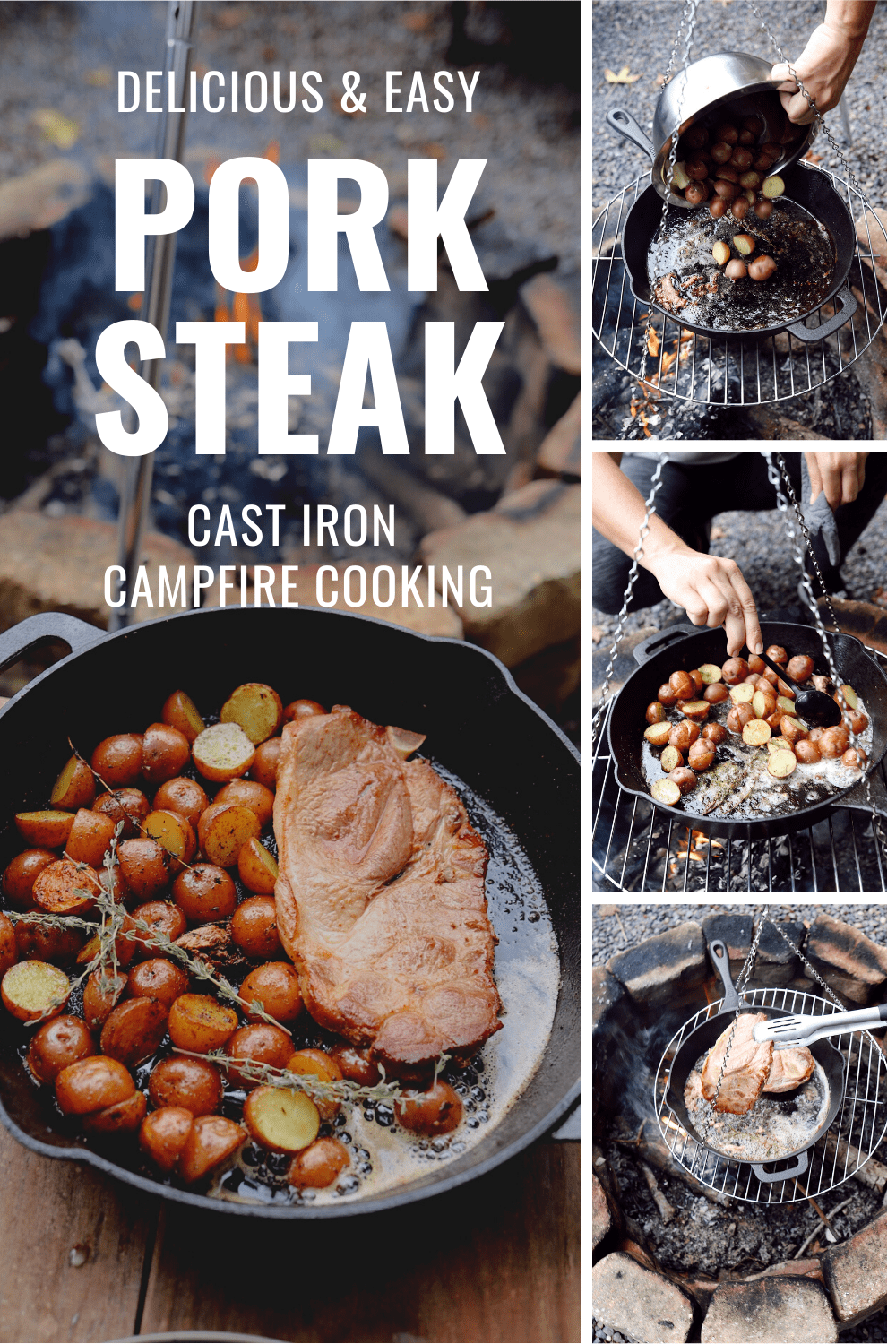 Delicious Cast Iron Pork Steak Recipe featured by top FL lifestyle blogger, Tabitha Blue of Fresh Mommy Blog.