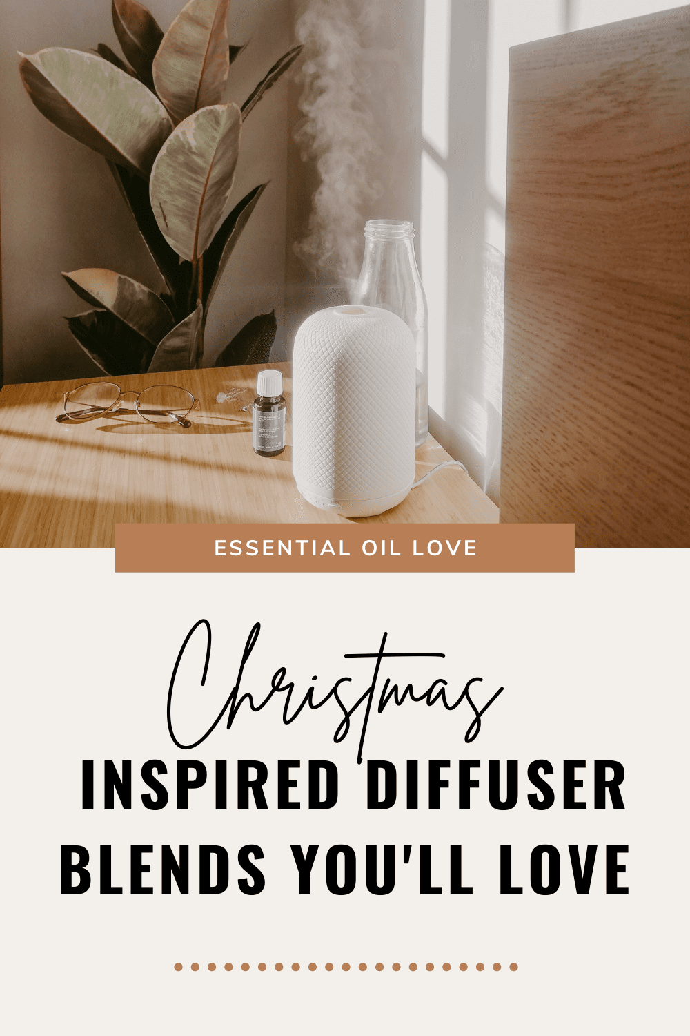 The best Christmas Diffuser Blends featured by top US essential oil blogger, Fresh Mommy Blog