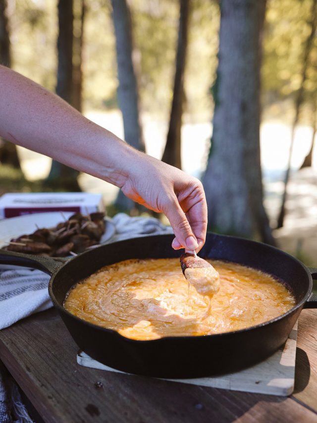 Skillet Beer Cheese Over the Fire