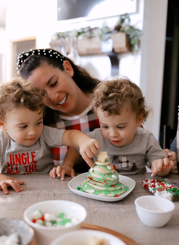 Christmas Tree Pancake Stack, a recipe featured by top US lifestyle blogger, Fresh Mommy