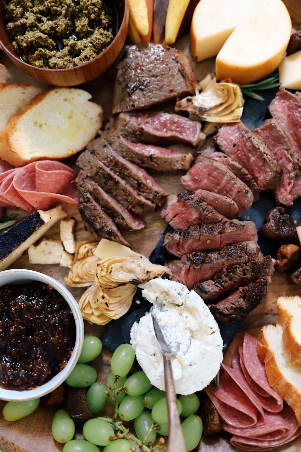 Steak Charcuterie Board featured by top US lifestyle blogger, Tabitha Blue of Fresh Mommy Blog.