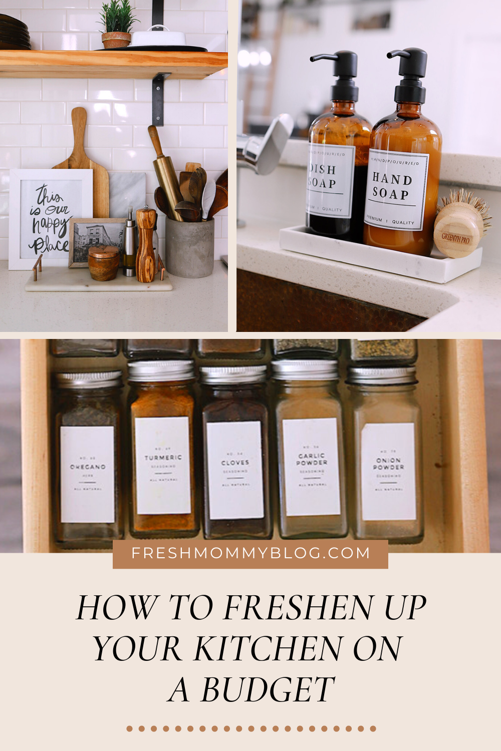 How to Freshen Up your Kitchen on a Budget, tips featured by top US lifestyle blogger, Tabitha Blue of Fresh Mommy Blog.