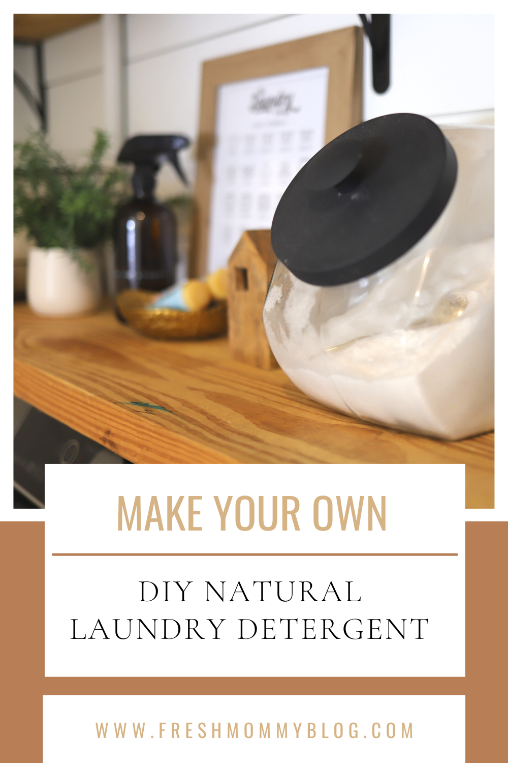 DIY NATURAL LAUNDRY DETERGENT! Are you looking for an easy and natural laundry detergent? If so, you’re in the right place! This DIY natural laundry detergent recipe is made with simple ingredients and ready to use in less than 5 minutes! All you need are 4 ingredients that you probably already have in your pantry or are inexpensive to buy. Add essential oils like lemon oil for a cleaning boost and whitening power!