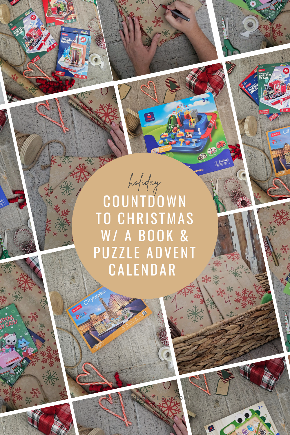 countdown to christmas with a make your own book and puzzle advent calendar