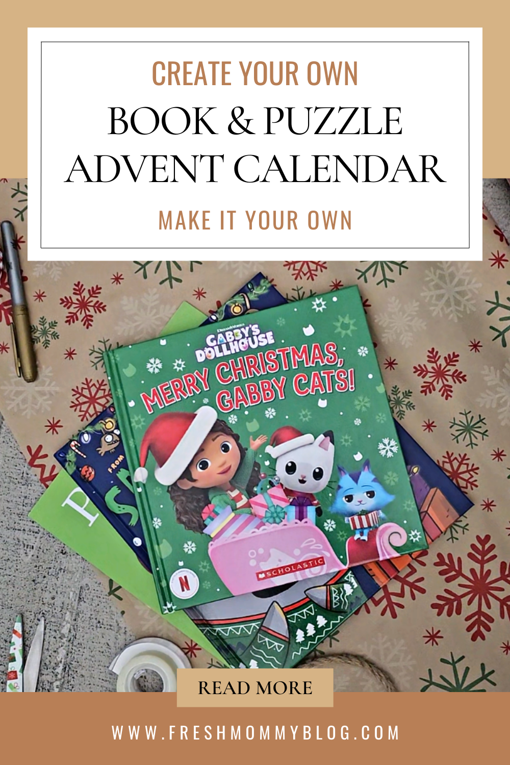 create your own book and puzzle advent calendar. It's perfect because you can customize it to your family.