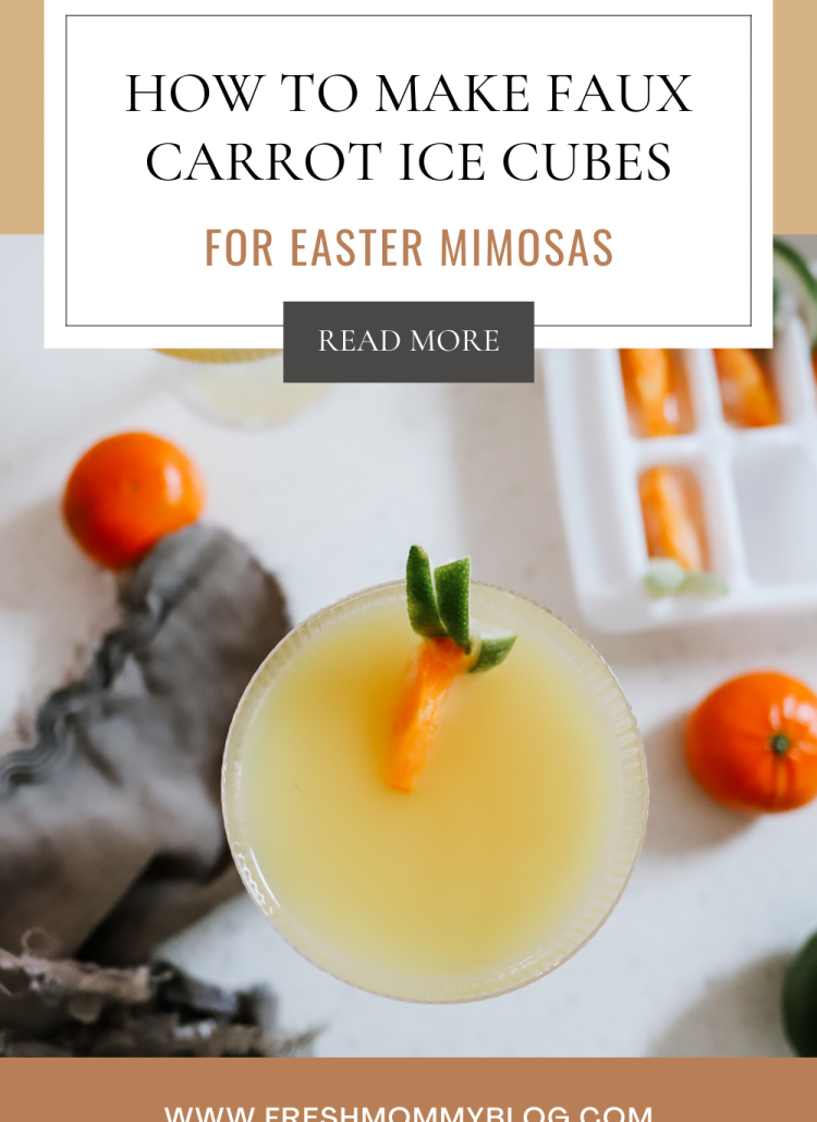 Make Your Own Carrot Ice Cubes for Easter Mimosas!