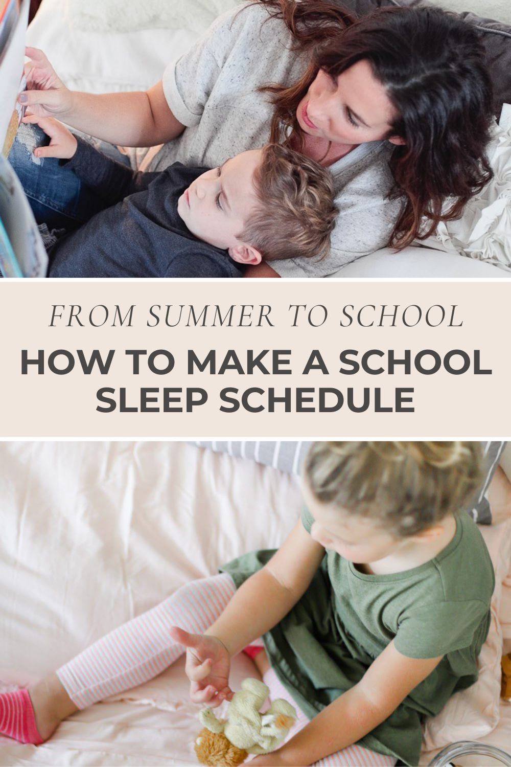 Tips for helping your kids transition from summer to back to school so that they get the best sleep and can be ready to take on the school day and you don't have to deal with melt downs the first day of school.