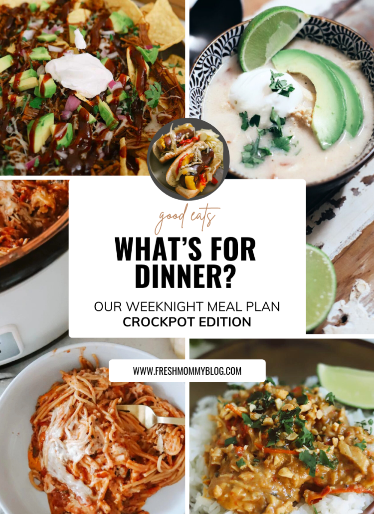 Good Eats - Our weeknight meal plan, crockpot edition. These time saving meals are both delicious and easy!